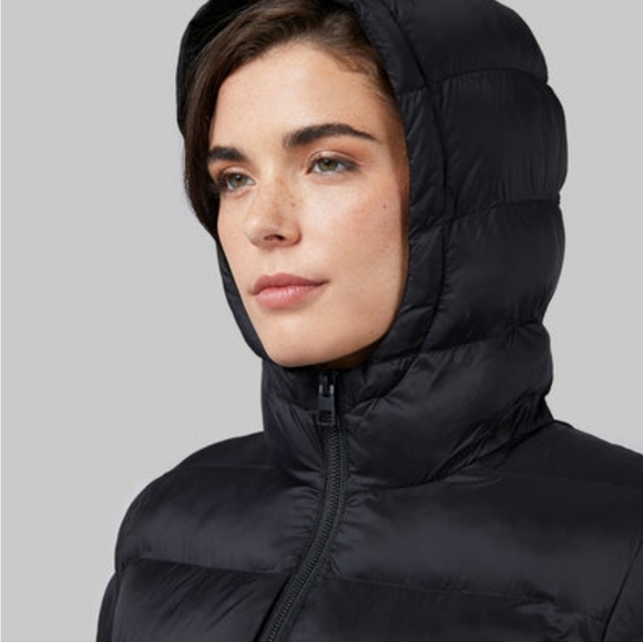 32 Degrees WOMEN'S LIGHTWEIGHT POLY-FILL PACKABLE HOODED JACKET - BLACK /XL - Picture 2 of 4